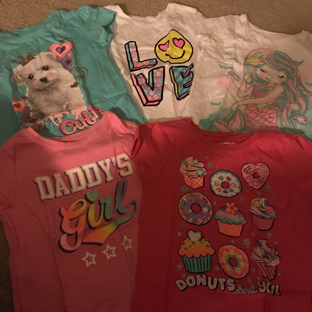 Girls Shortsleeved 5T Shirt Bundle